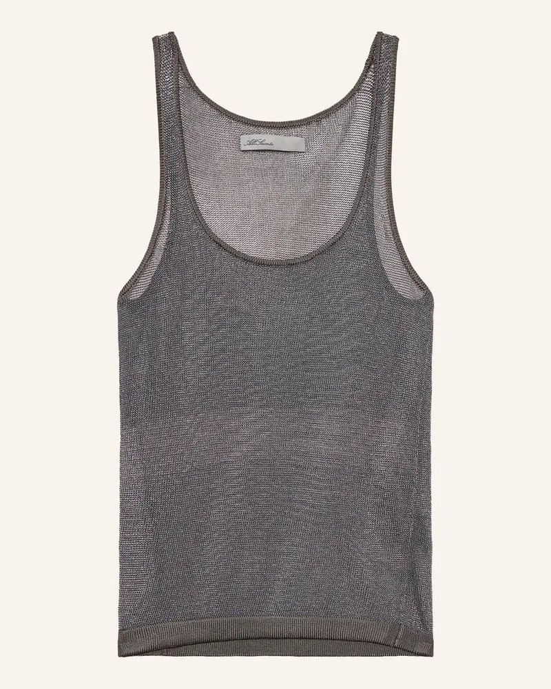 AllSaints Stricktop Silvi Mit Glitzergarn grau Platin