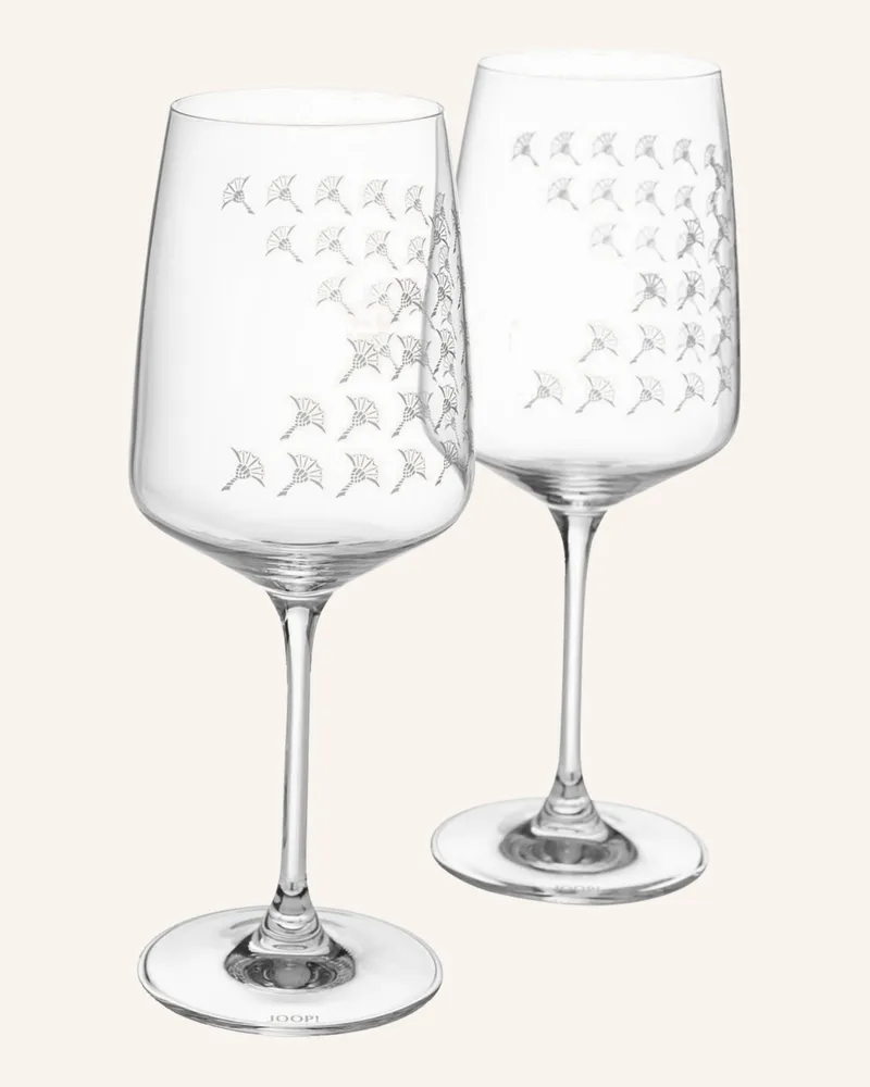 JOOP! 2er-Set Weingläser FADED CORNFLOWER Weiss
