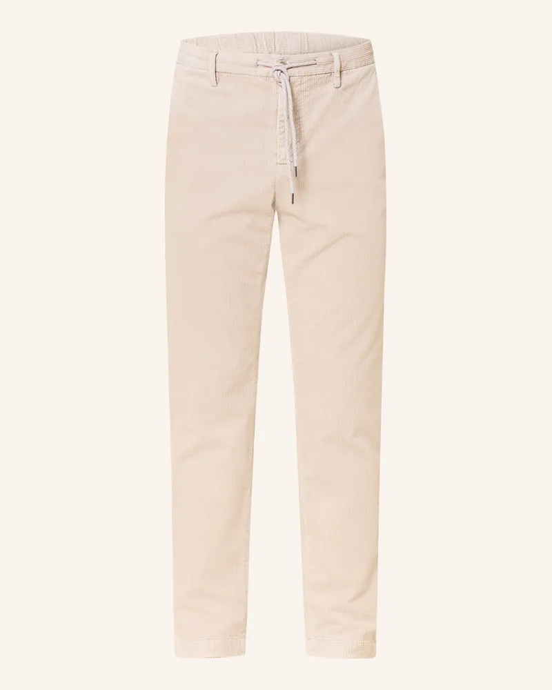 Alberto Cordhose JUMP im Jogging-Stil Slim Fit Beige