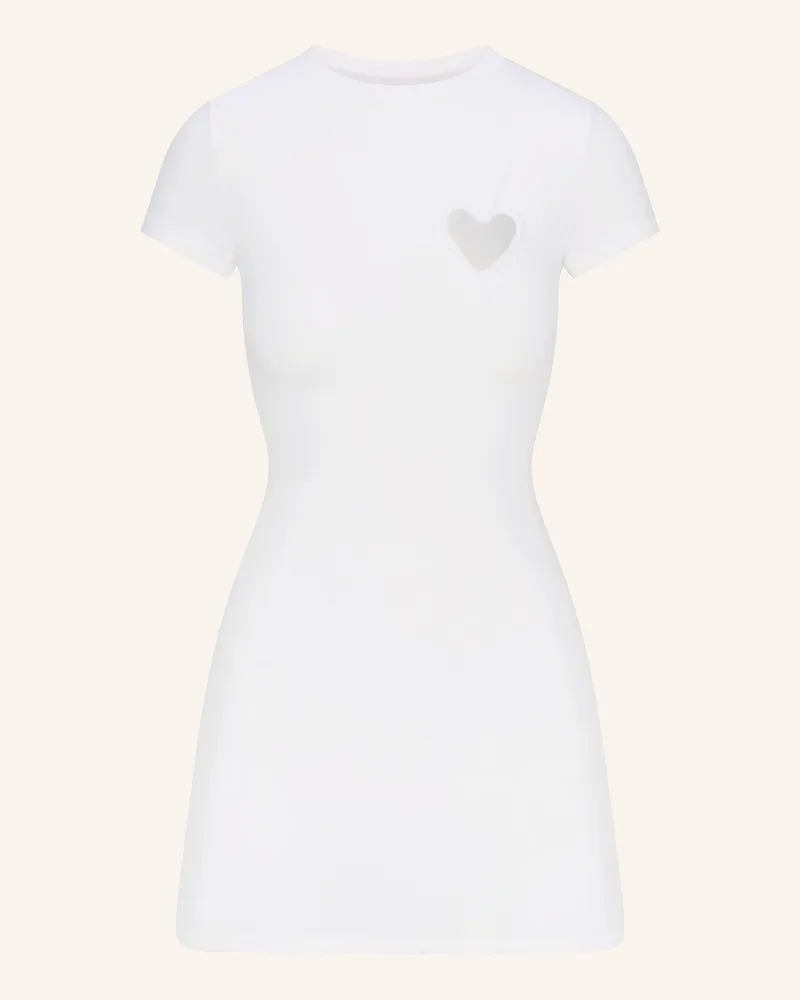 SKIMS Lounge-Kleid Cotton Jersey weiss Snow