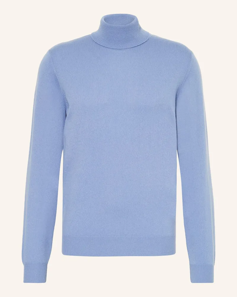 Strokesman's Rollkragenpullover aus Cashmere Blau