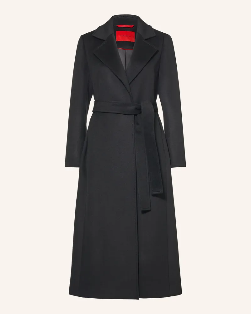 MAX&Co. Wollmantel Longrun schwarz Schwarz
