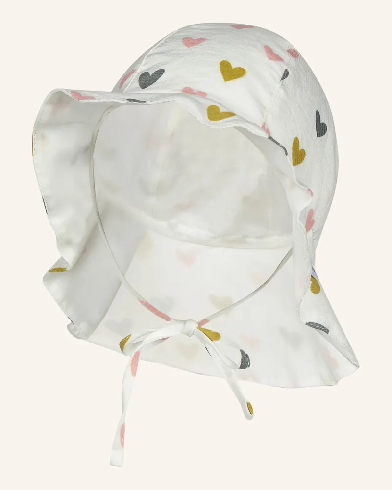 Sterntaler Sonnenhut Herzen weiss Weiss