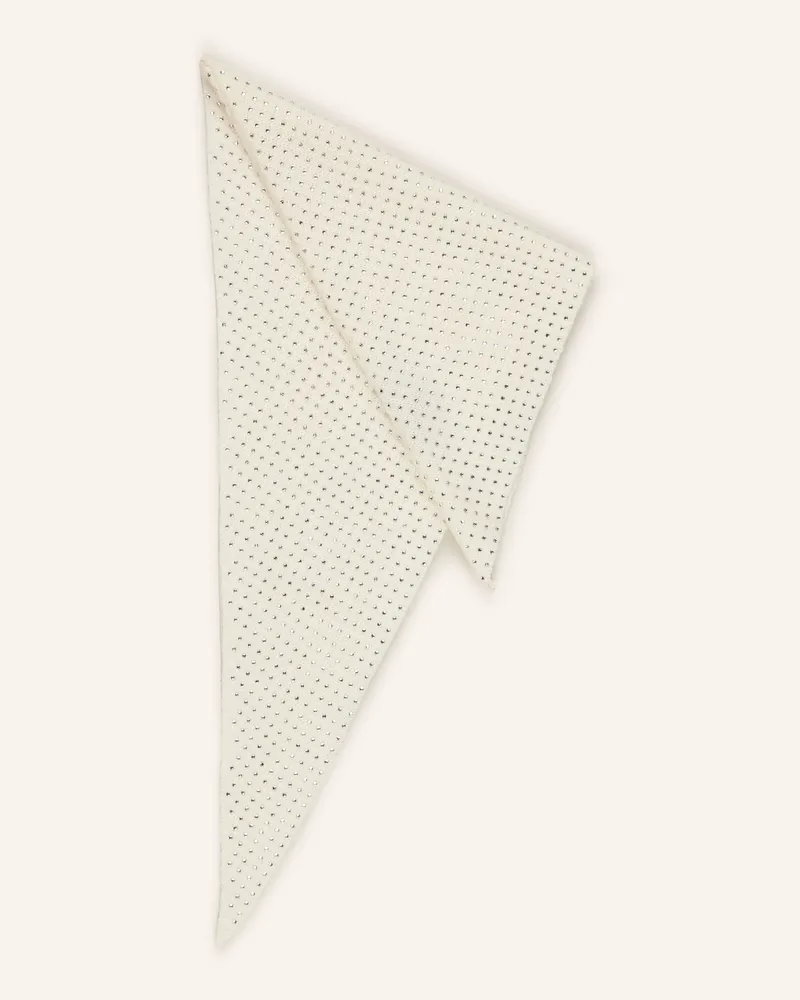 Maje Dreieckstuch Mit Schmucksteinen weiss Ecru