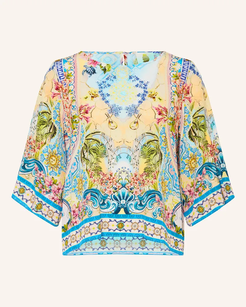 Princess goes Hollywood Blusenshirt aus Seide Blau