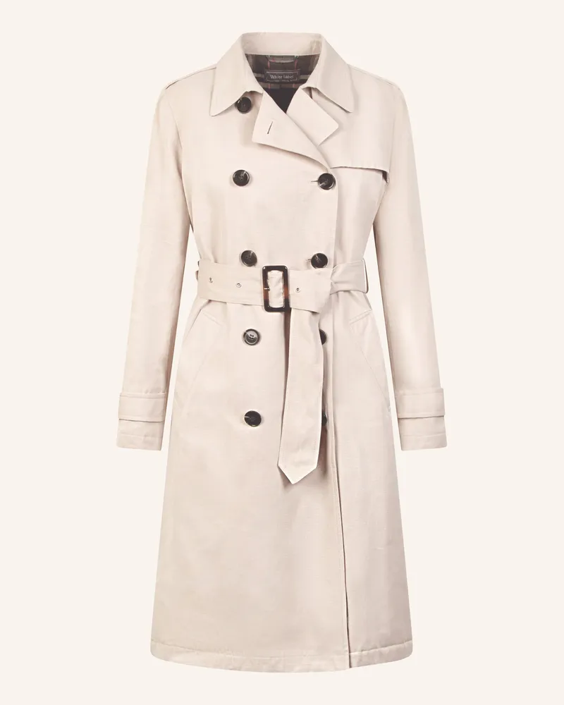 White Label Mantel Baumwoll Trenchcoat grau Beige