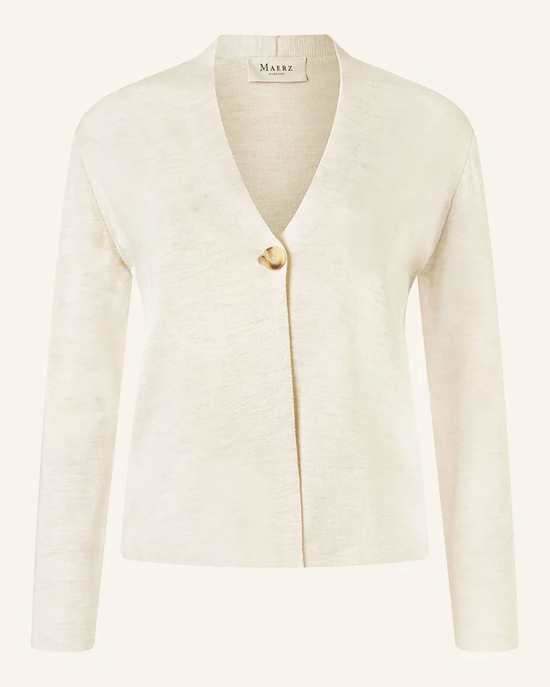 Maerz Strickjacke Aus Merinowolle weiss Creme