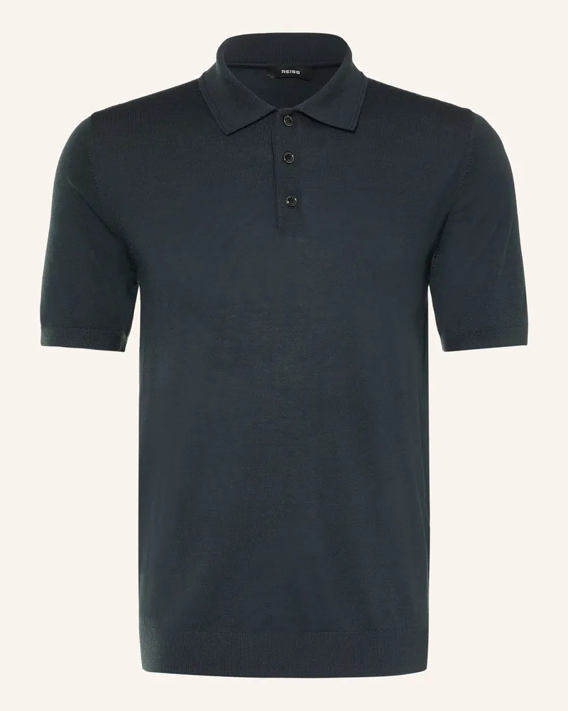 Reiss Strick-Poloshirt Manor grau Dunkelgrau