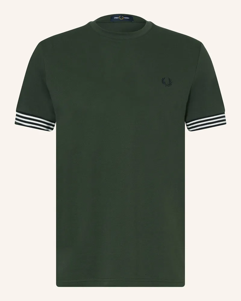 Fred Perry T-Shirt aus Piqué Dunkelgrün