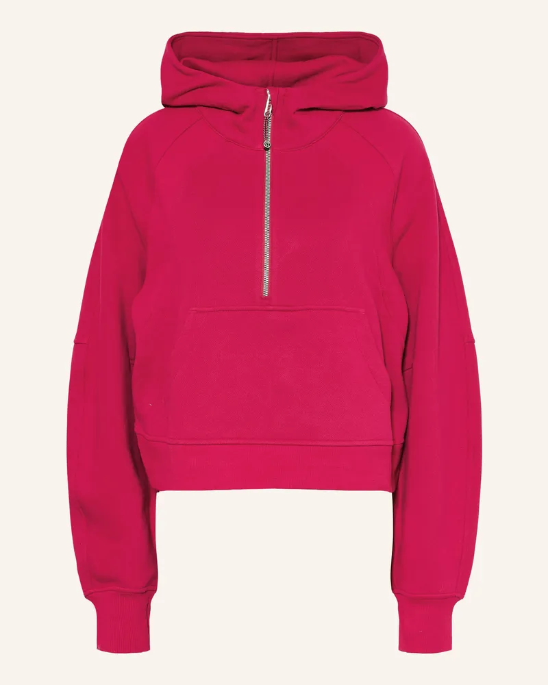 LULULEMON Hoodie Scuba Oversized Half Zip rot Fuchsia