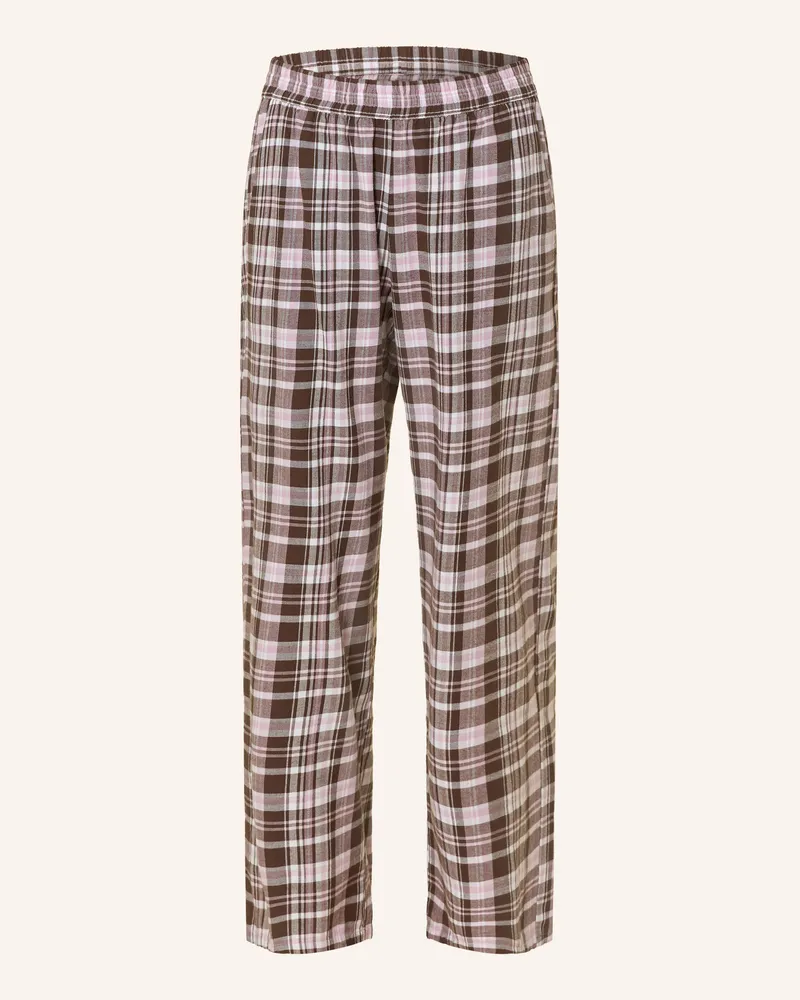Darling Harbour Schlafhose Aus Flanell braun Brown