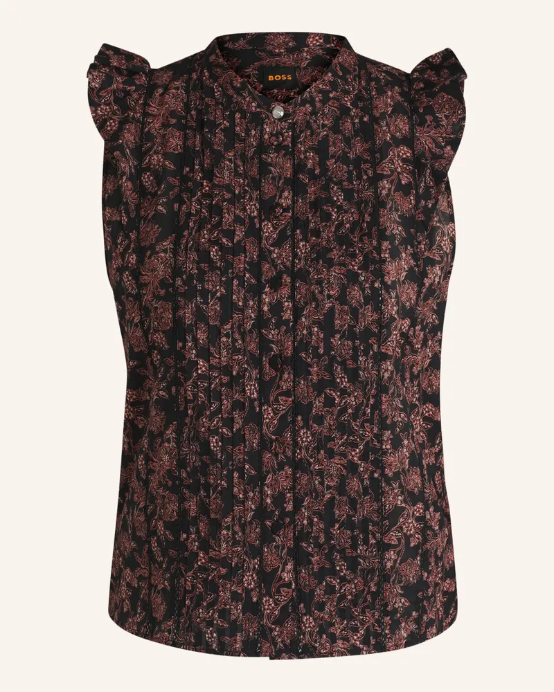 HUGO BOSS Casual Bluse C_BANTIANA Regular Fit Schwarz