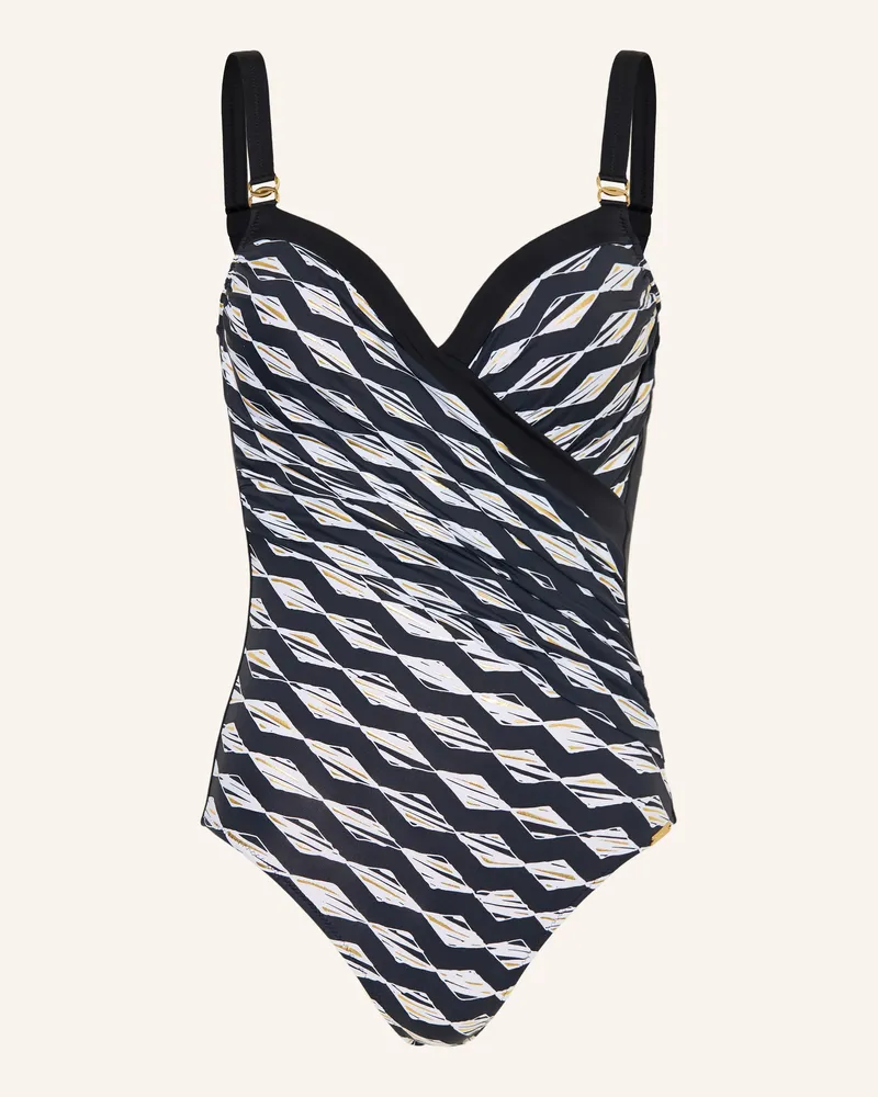 Charmline Shape-Badeanzug Gilded Graphic schwarz Schwarz