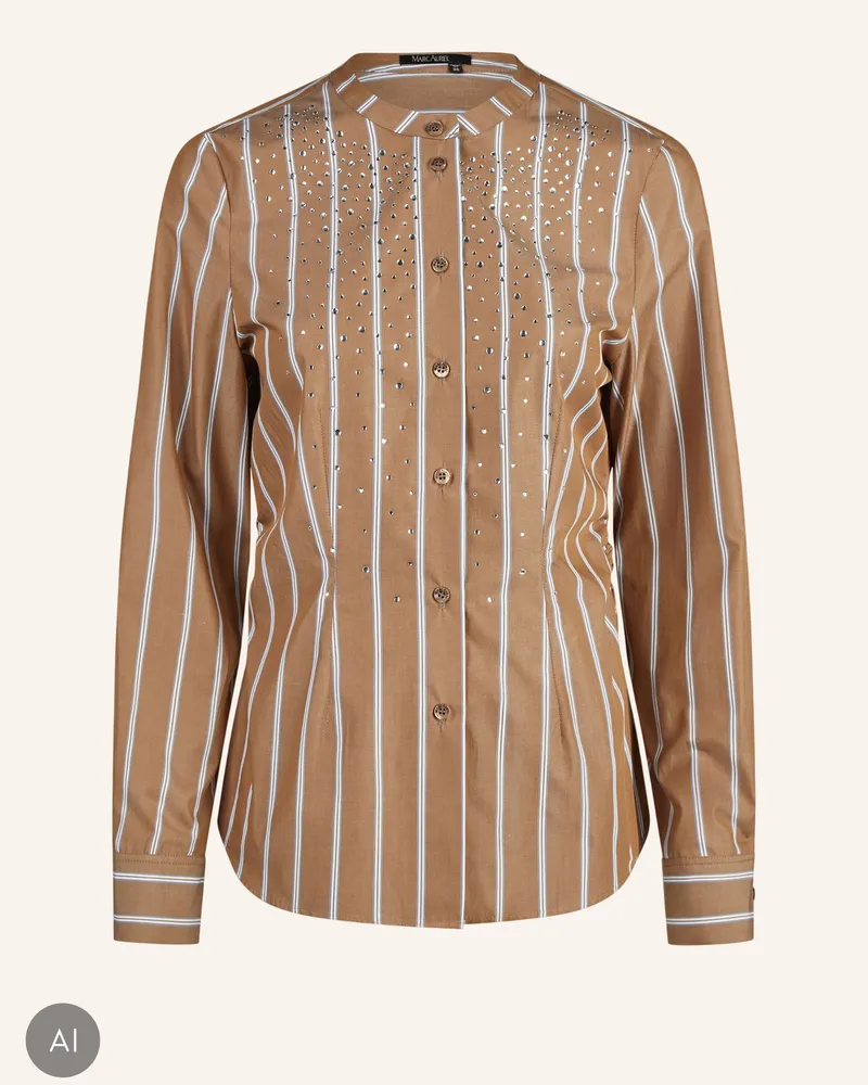 MARC AUREL Hemd braun Beige