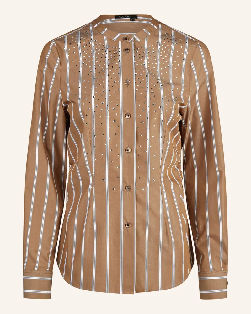 MARC AUREL Hemd braun Beige