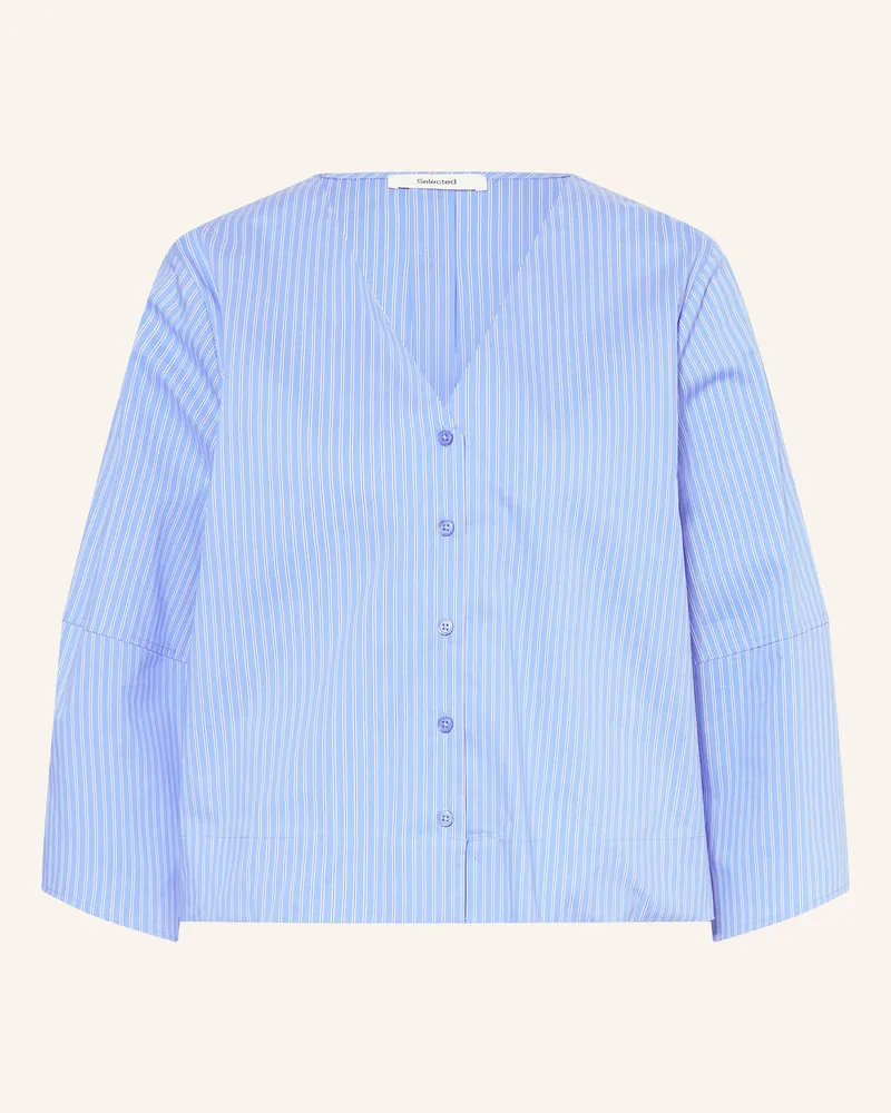 Selected Bluse mit 3/4-Arm Hellblau