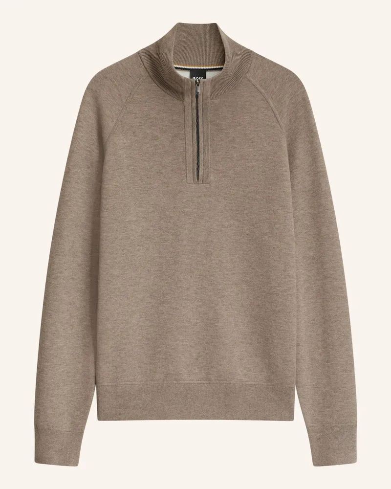 HUGO BOSS Pullover H-Fabio Regular Fit braun Braun