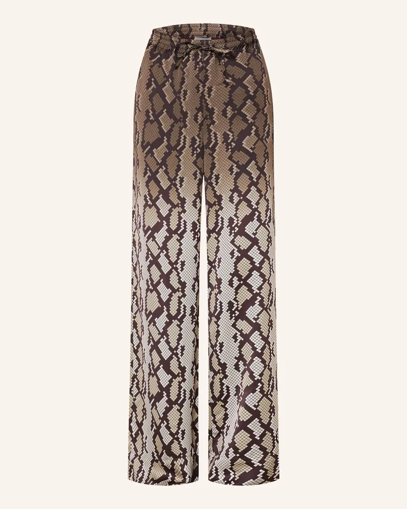 Stella McCartney Satinhose Dunkelbraun