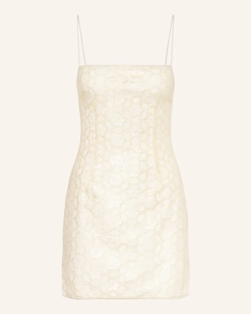 ROTATE Birger Christensen Tüllkleid mit Pailletten Creme
