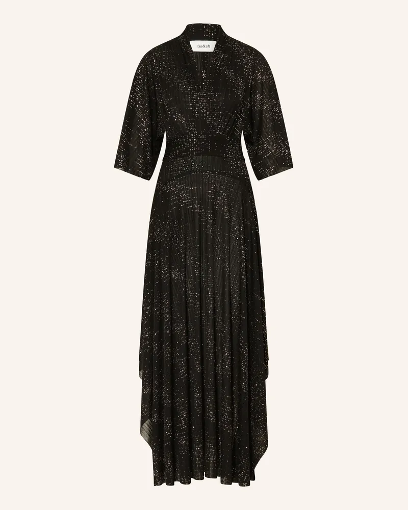 ba&sh Kleid Tresor Mit Glitzergarn schwarz Schwarz