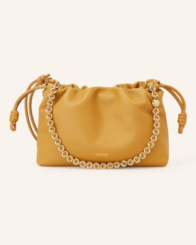 Loewe Clutch Flamenco gelb Camel