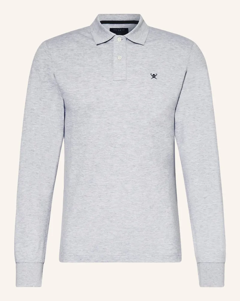 Hackett Piqué-Poloshirt Slim Fit Hellgrau