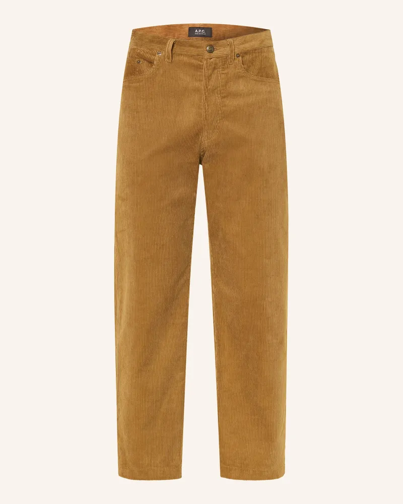 A.P.C. Cordhose Achille Regular Fit braun Cognac