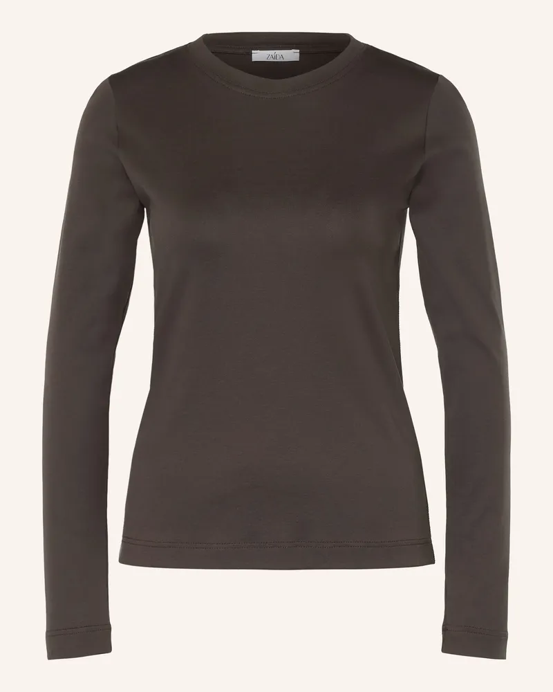 ZAíDA Longsleeve braun Dunkelbraun