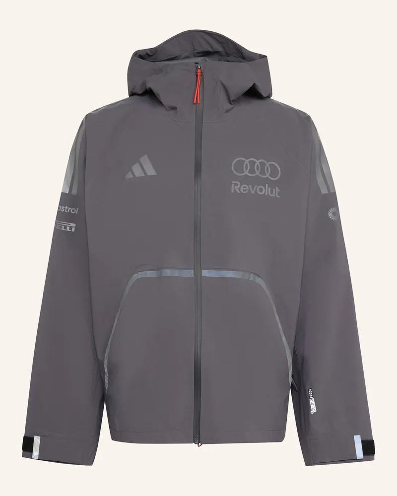 adidas AUDI REVOLUT F1 TEAM ENGINEERS & MARKETING REGENJACKE Grau