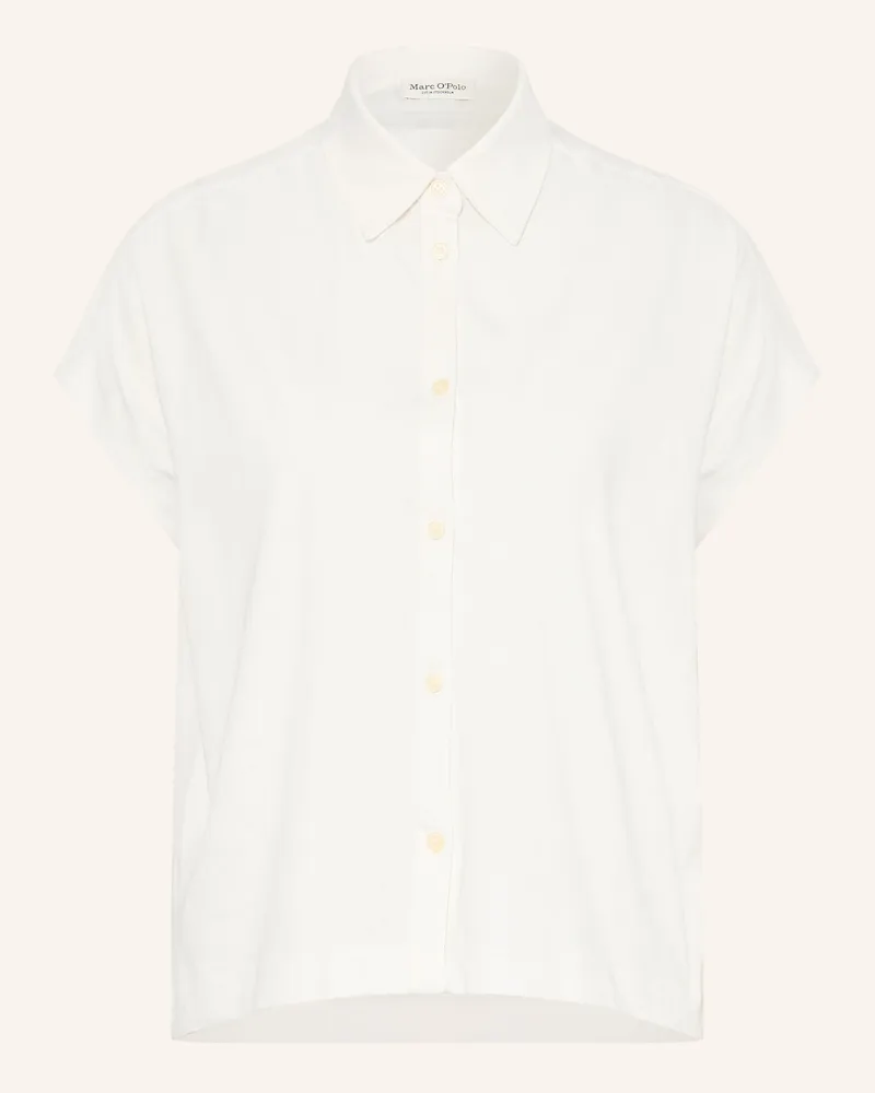 Marc O'Polo Hemdbluse Im Materialmix weiss Weiss