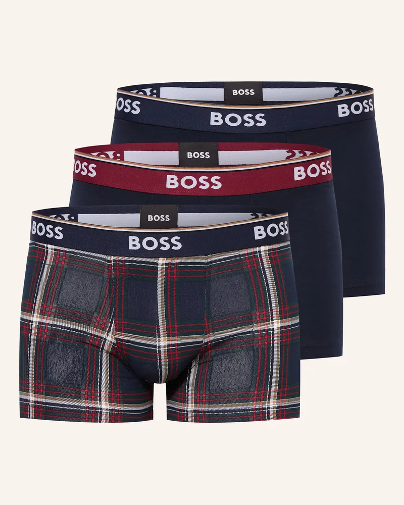 HUGO BOSS 3er-Pack Boxershorts POWER Blau