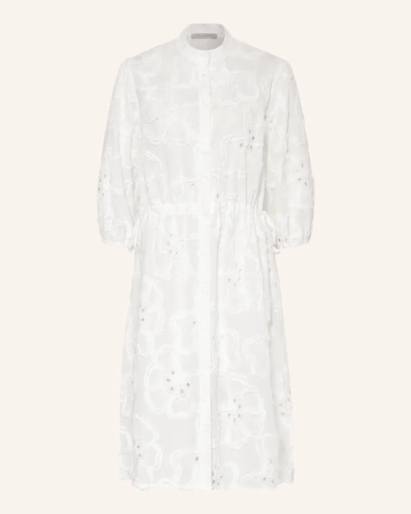 lilienfels Kleid Mit Lochspitze Und 3/4-Arm weiss Weiss