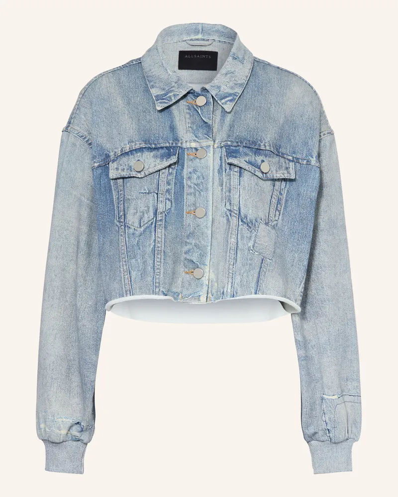 AllSaints Sweatjacke Anders In Jeansoptik blau Hellblau