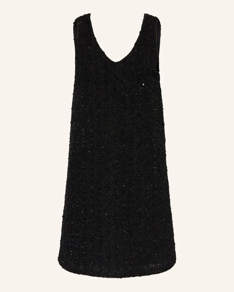 ICHI Kleid IHNINKY mit Glitzergarn und Pailletten Schwarz