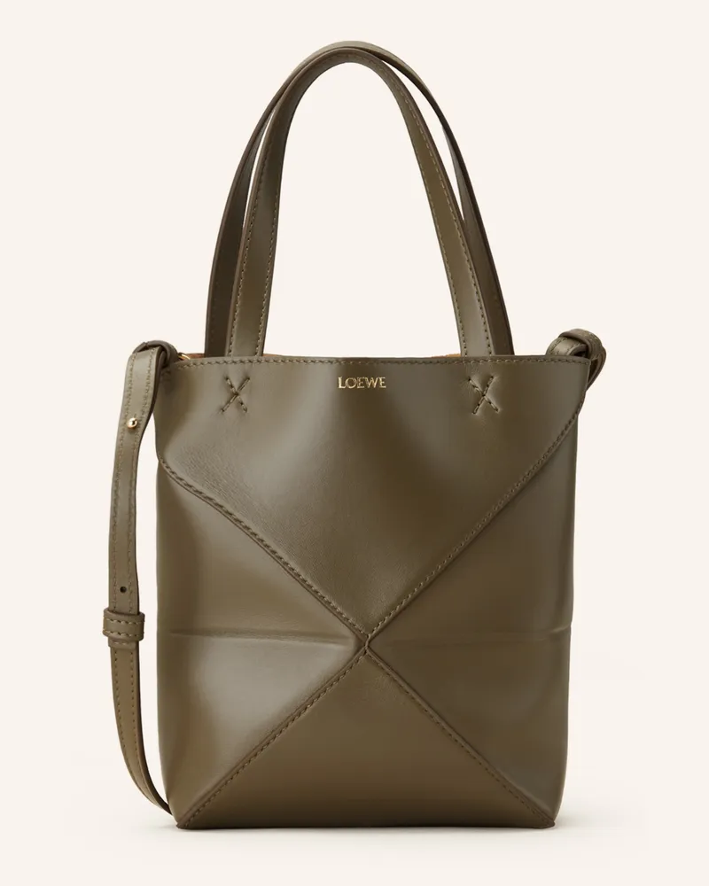 Loewe Handtasche Puzzle Tote Mini gruen Khaki