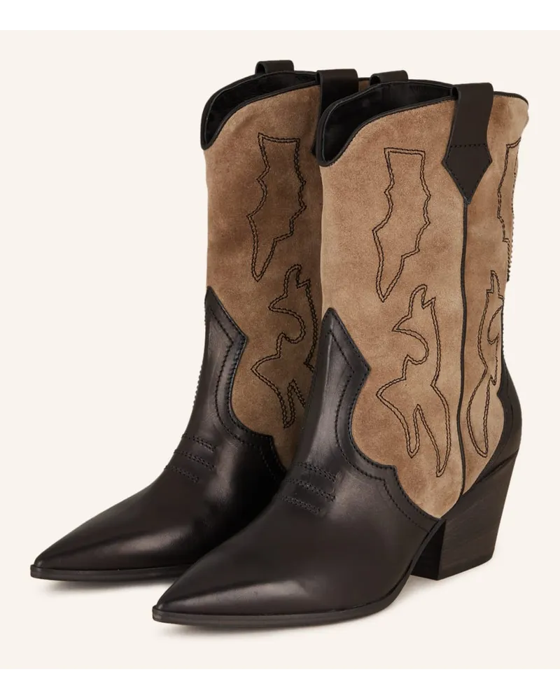 Kennel & Schmenger Cowboy Boots - SCHWARZ/ GRAU Braun