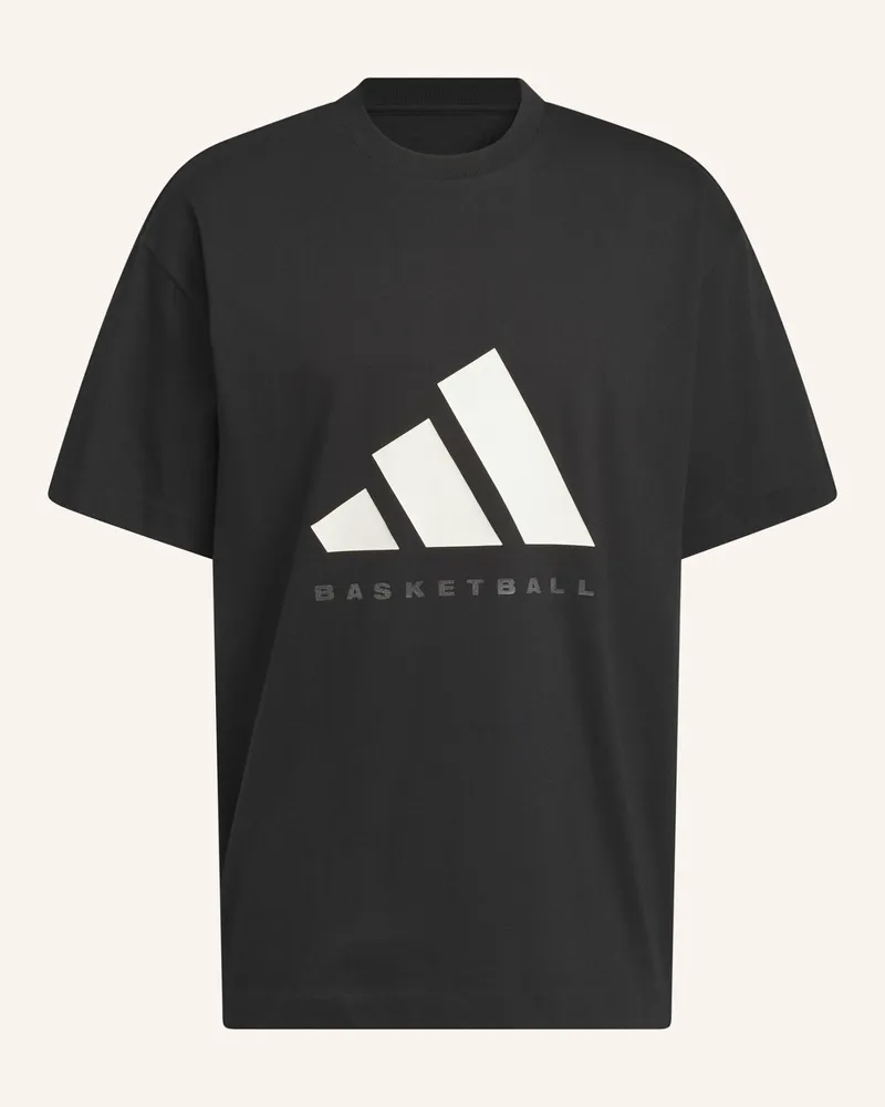 adidas T-Shirt Adidas Basketball schwarz Schwarz