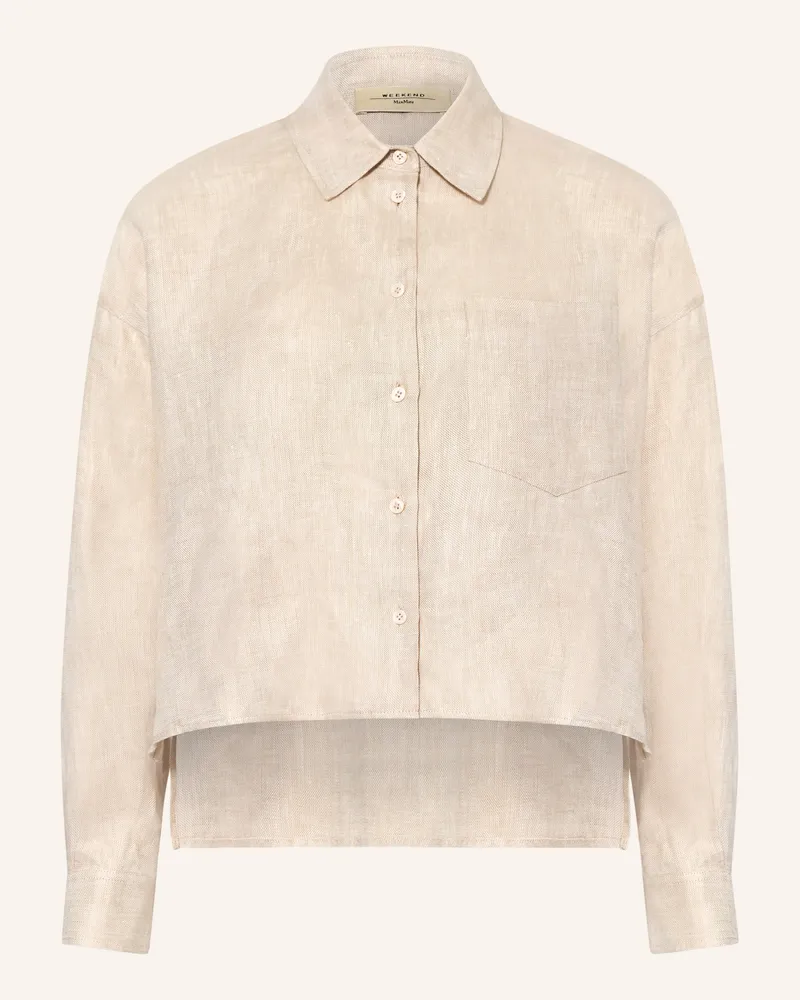 Max Mara Hemdbluse CAPO aus Leinen Beige