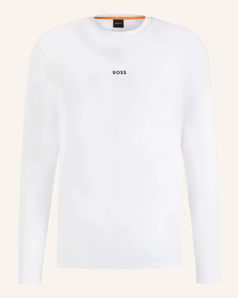 HUGO BOSS Longsleeve Tchark weiss Ecru