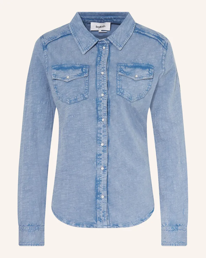 ba&sh Hemdbluse Icare Aus Jersey In Jeansoptik blau Blau