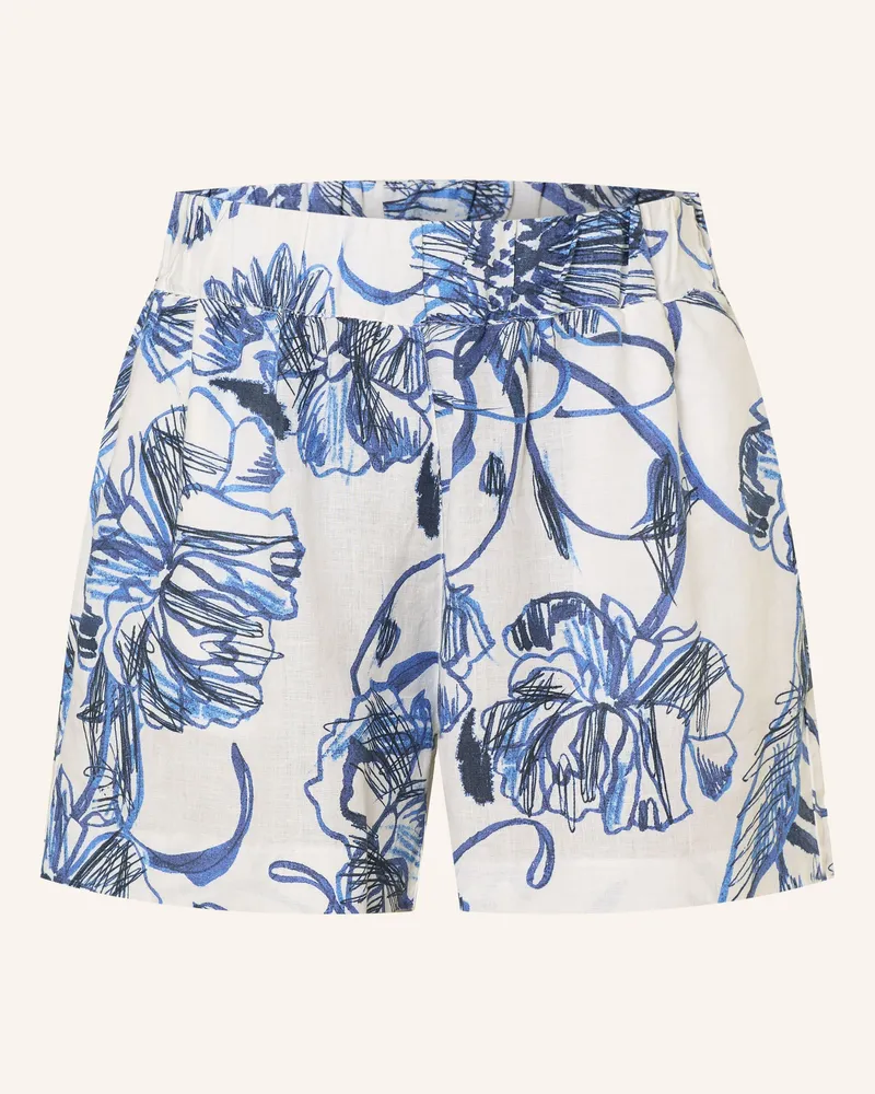 120% Lino Leinenshorts blau Creme