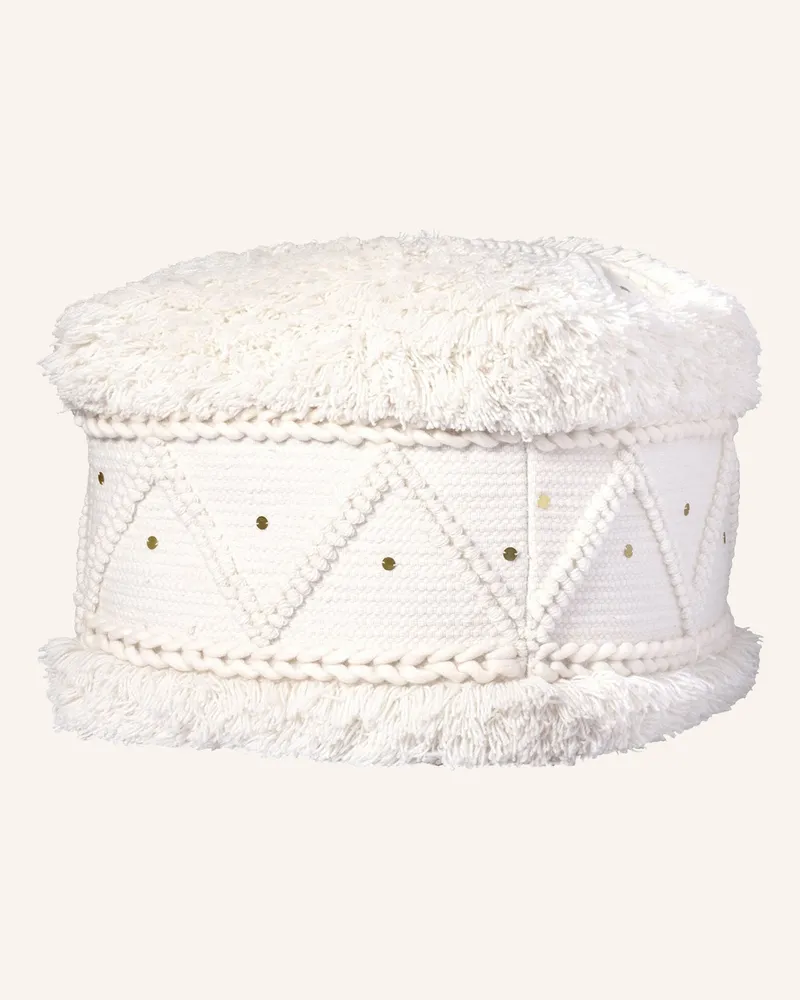 Kayoom Sitzkissen Pouf BOHIST 50cm X 50cm Boho Creme