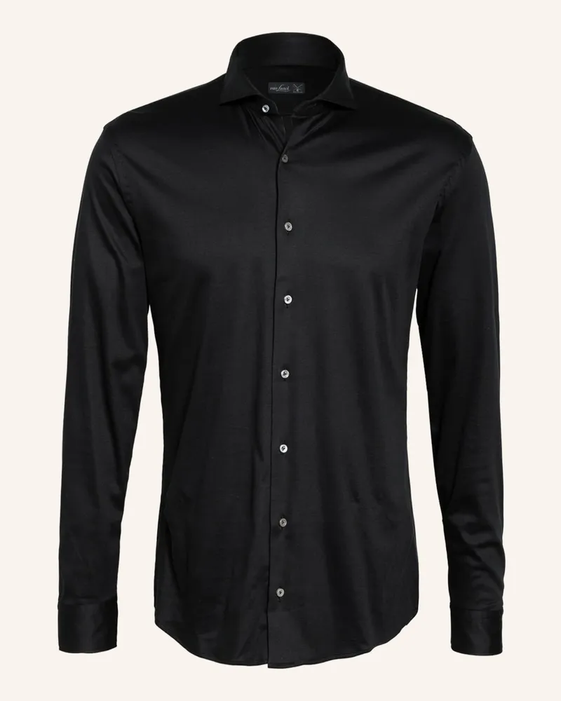 van Laack Jerseyhemd PER Tailor Fit Schwarz