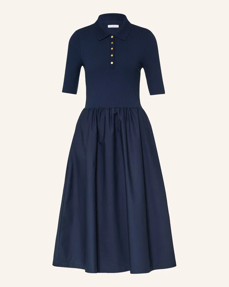 Tommy Hilfiger Kleid Im Materialmix blau Dunkelblau