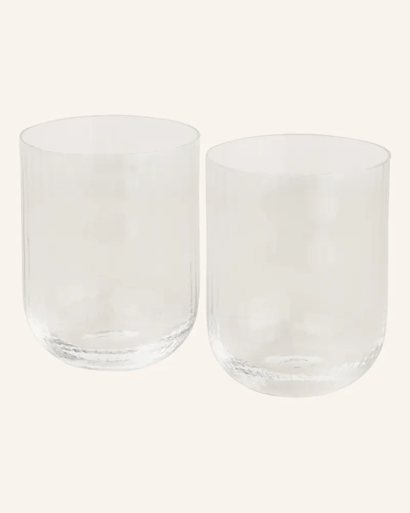 Dolce & Gabbana Casa 2er-Set Trinkgläser Carretto transparent Weiss
