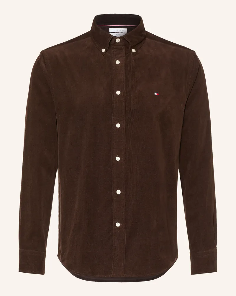 Tommy Hilfiger Cordhemd Regular Fit braun Dunkelbraun