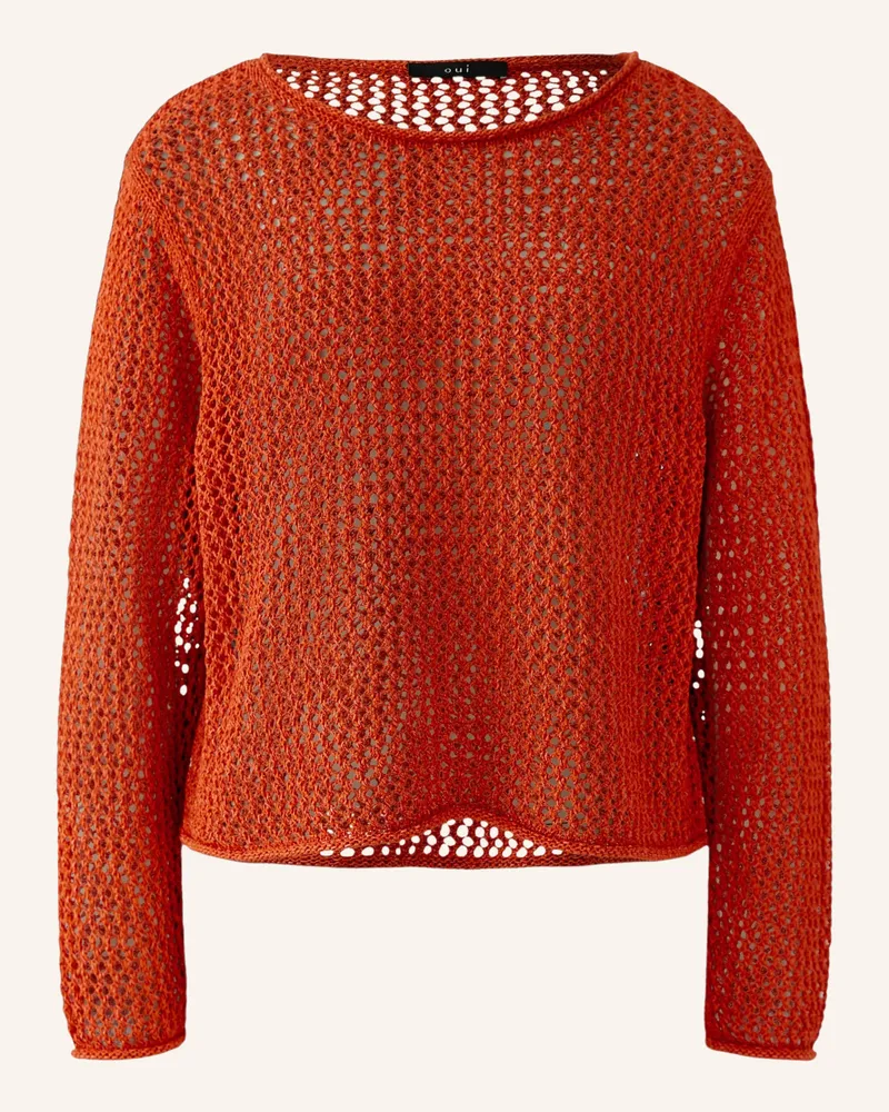 Oui  Pullover Dunkelorange