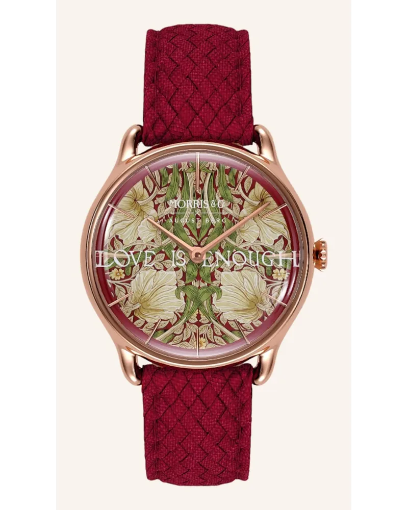 August Berg Armbanduhr Morris & Co Rot