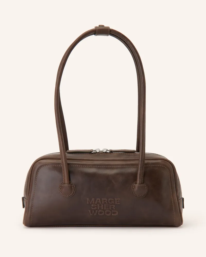 Marge Sherwood Schultertasche Soft Boston Ew braun Dunkelbraun