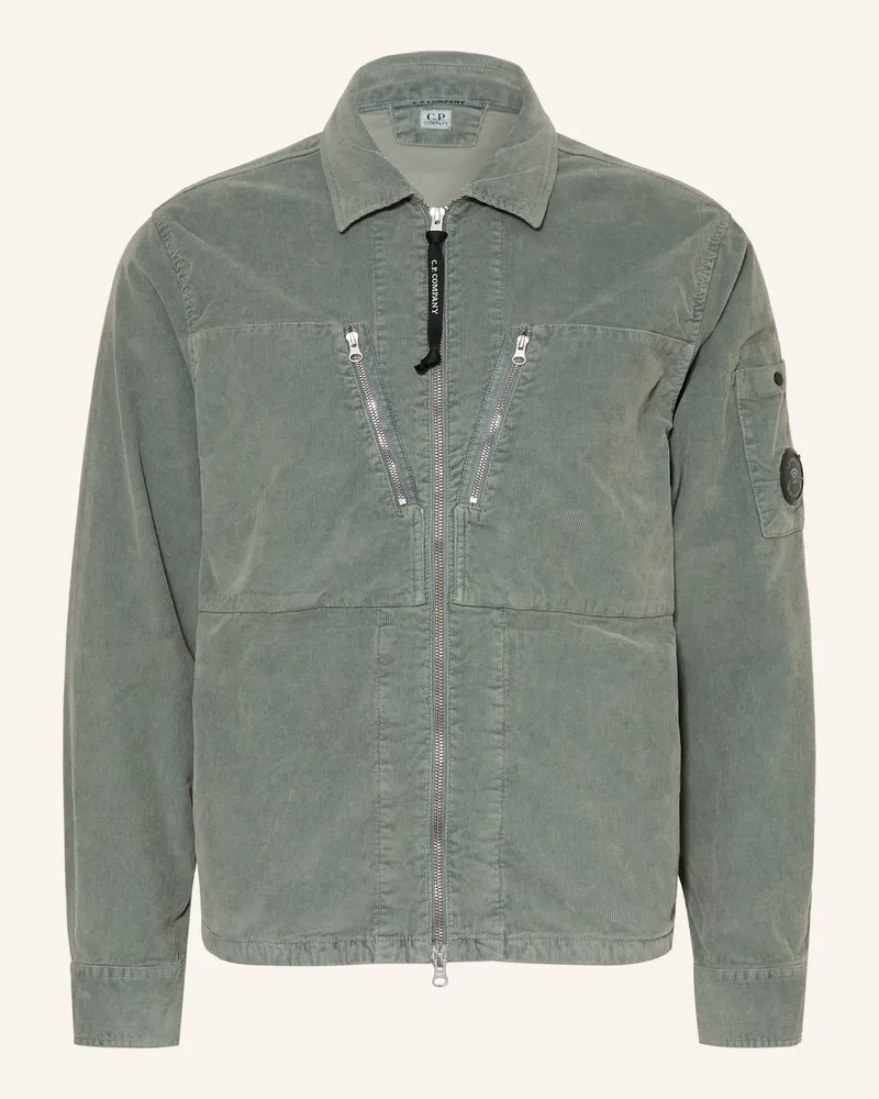 C.P. Company Cord-Overjacket grau Hellgrün